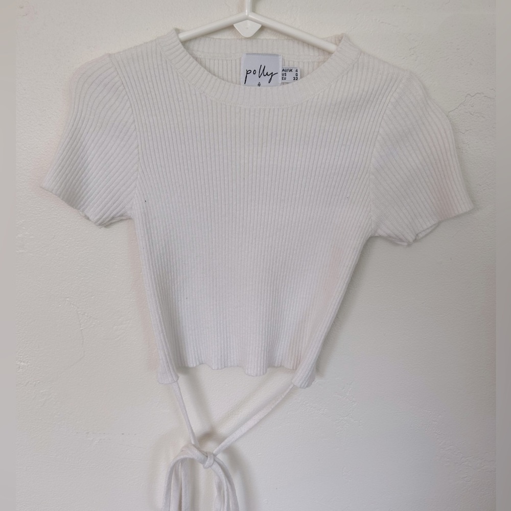 Princess Polly white crop top